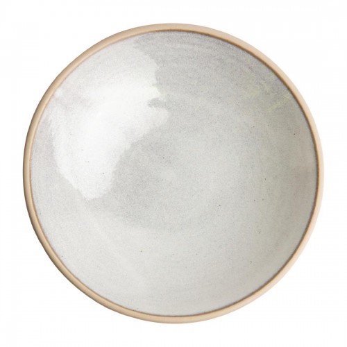 Olympia Canvas Shallow Tapered Bowl Murano White 200mm