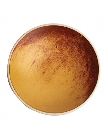 Olympia Canvas Shallow Tapered Bowl Sienna Rust 200mm