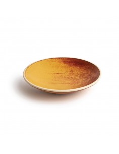 Olympia Canvas Shallow Tapered Bowl Sienna Rust 200mm 2