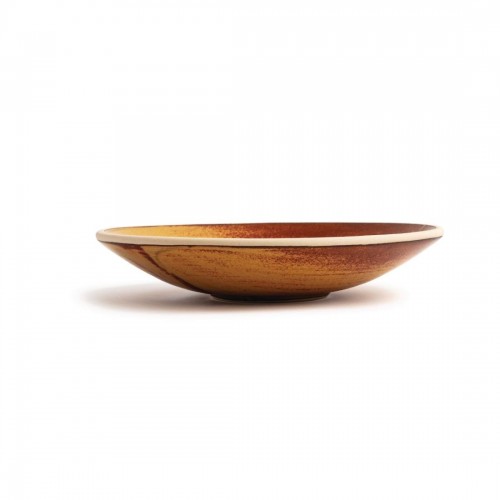 Olympia Canvas Shallow Tapered Bowl Sienna Rust 200mm