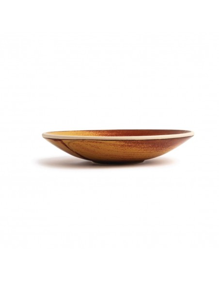 Olympia Canvas Shallow Tapered Bowl Sienna Rust 200mm