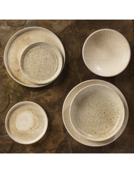 Olympia Canvas Shallow Tapered Bowl Wheat 200mm