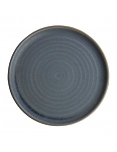 Olympia Canvas Small Rim Round Plate Blue Granite 265mm