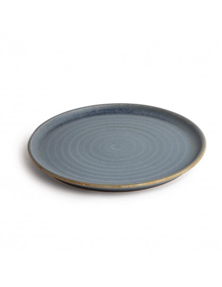 Olympia Canvas Small Rim Round Plate Blue Granite 265mm