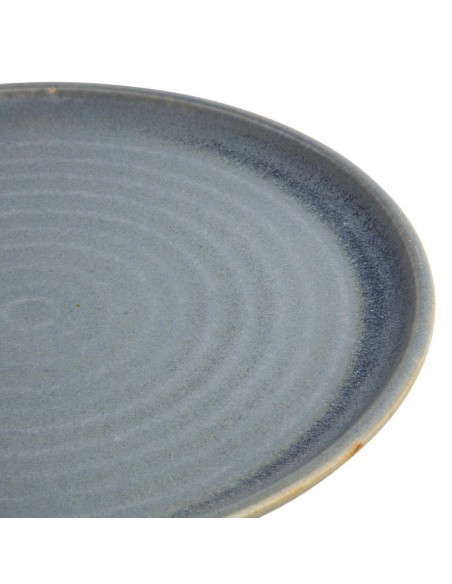 Olympia Canvas Small Rim Round Plate Blue Granite 265mm