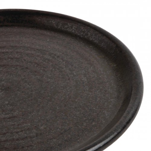 Olympia Canvas Small Rim Round Plate Delhi Black 180mm
