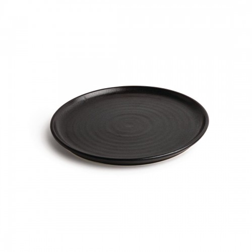 Olympia Canvas Small Rim Round Plate Delhi Black 265mm