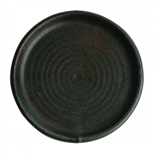 Olympia Canvas Small Rim Round Plate Green Verdigris 180mm