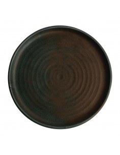 Olympia Canvas Small Rim Round Plate Green Verdigris 265mm