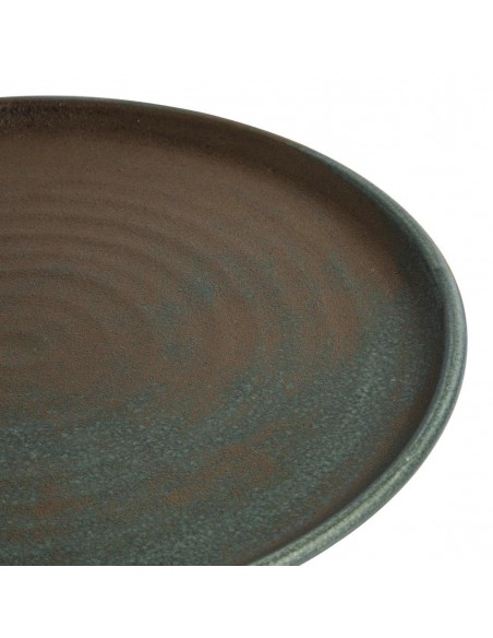 Olympia Canvas Small Rim Round Plate Green Verdigris 265mm