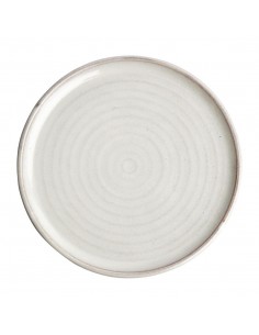 Olympia Canvas Small Rim Round Plate Murano White 265mm