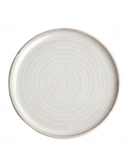 Olympia Canvas Small Rim Round Plate Murano White 265mm