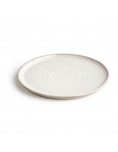 Olympia Canvas Small Rim Round Plate Murano White 265mm 2
