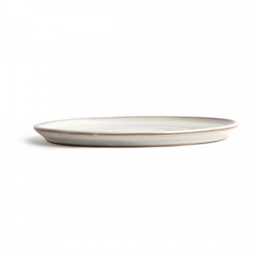 Olympia Canvas Small Rim Round Plate Murano White 265mm