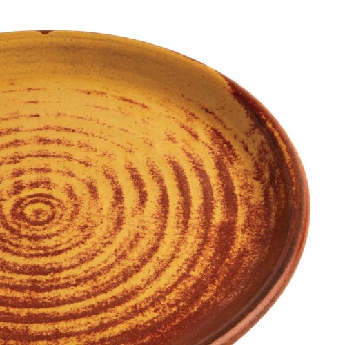 Olympia Canvas Small Rim Round Plate Sienna Rust 180mm