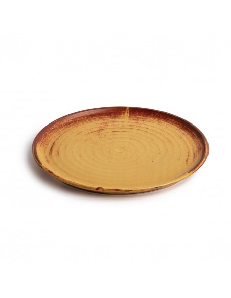 Olympia Canvas Small Rim Round Plate Sienna Rust 265mm