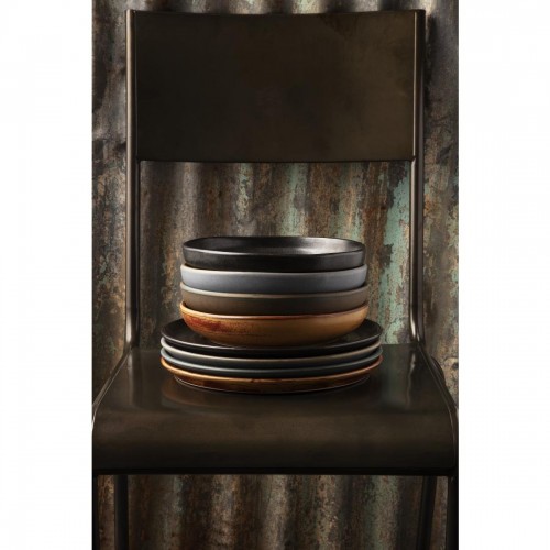 Olympia Canvas Small Rim Round Plate Sienna Rust 265mm