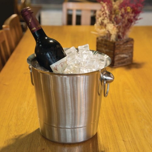 Wine Bucket - Brushed Stainless Steel