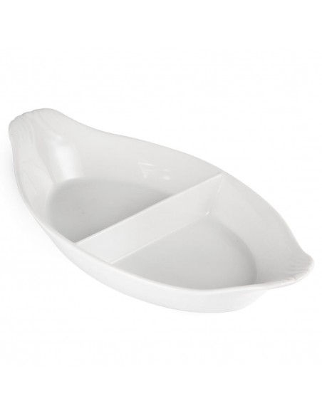 Olympia Divided Oval Eared Dishes 290x 160mm