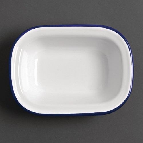 Olympia Enamel Pie Dish Rectangular 180 x 135mm