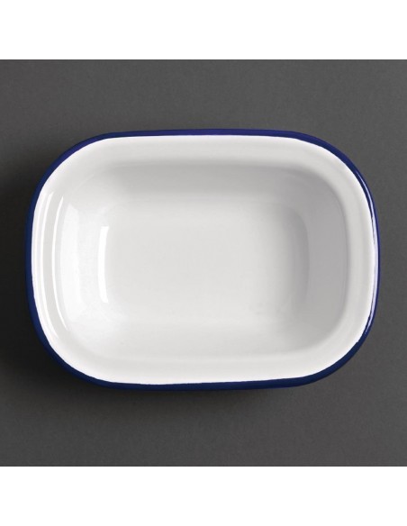 Olympia Enamel Pie Dish Rectangular 180 x 135mm
