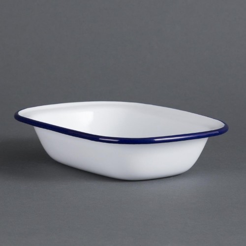 Olympia Enamel Pie Dish Rectangular 180 x 135mm