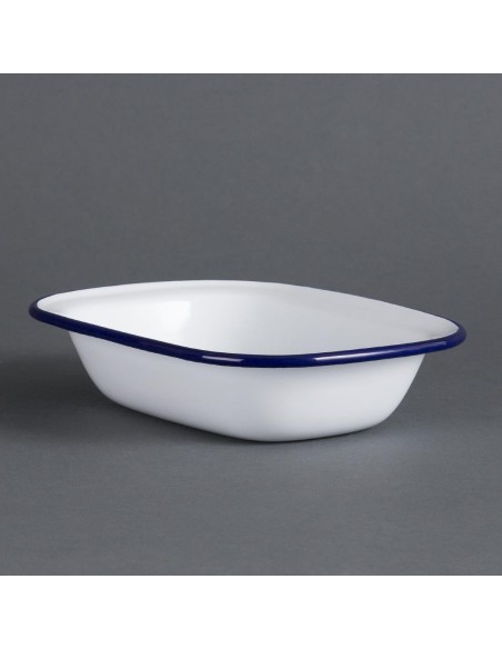 Olympia Enamel Pie Dish Rectangular 180 x 135mm