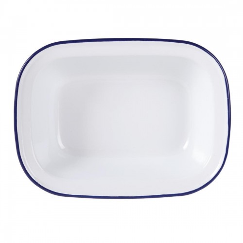 Olympia Enamel Pie Dish Rectangular 180 x 135mm