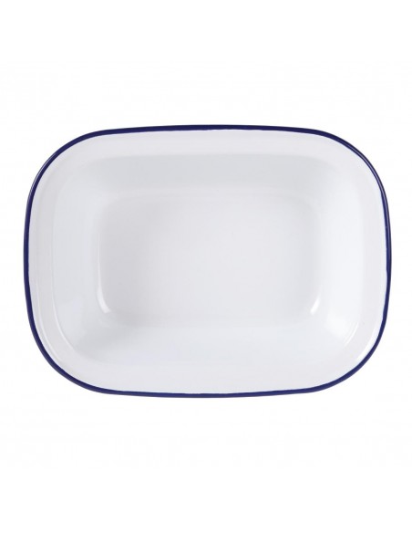 Olympia Enamel Pie Dish Rectangular 180 x 135mm