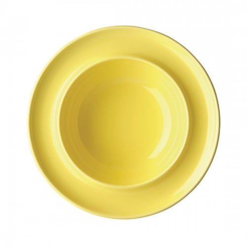 Olympia Heritage Raised Rim Bowls Yellow 205mm