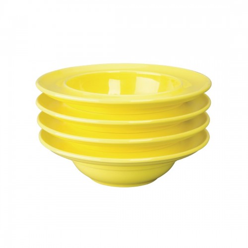 Olympia Heritage Raised Rim Bowls Yellow 205mm