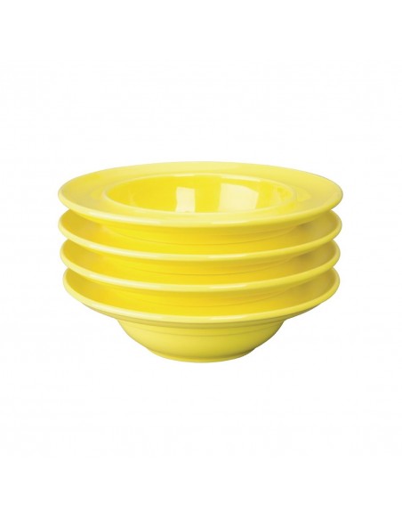 Olympia Heritage Raised Rim Bowls Yellow 205mm