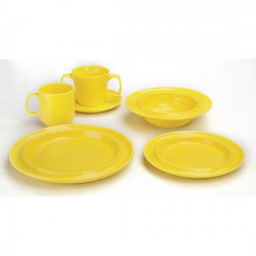 Olympia Heritage Raised Rim Bowls Yellow 205mm
