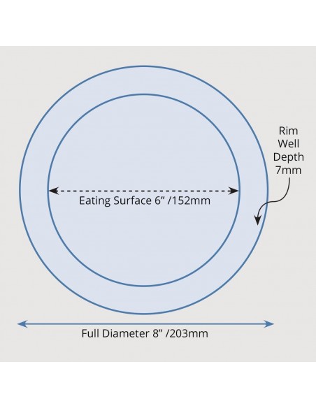 Olympia Heritage Raised Rim Plates Blue 203mm
