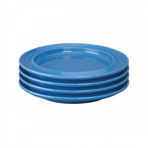 Olympia Heritage Raised Rim Plates Blue 253mm