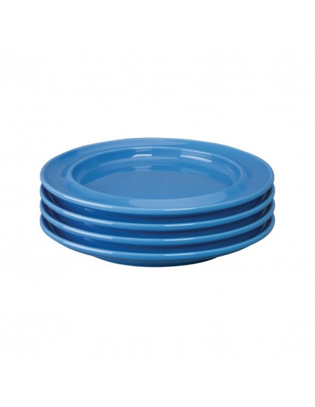 Olympia Heritage Raised Rim Plates Blue 253mm