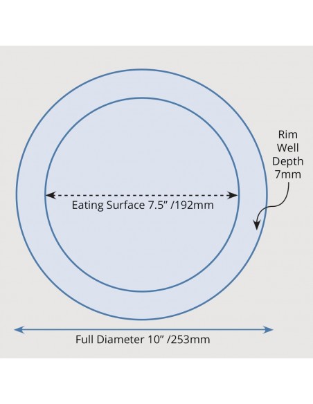Olympia Heritage Raised Rim Plates Blue 253mm