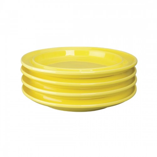 Olympia Heritage Raised Rim Plates Yellow 253mm