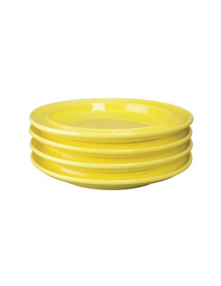 Olympia Heritage Raised Rim Plates Yellow 253mm