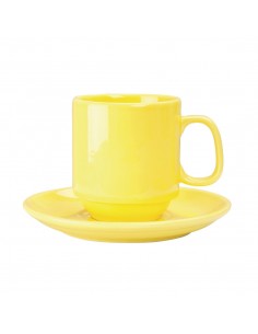 Olympia Heritage Stacking Mugs Yellow 300ml 2