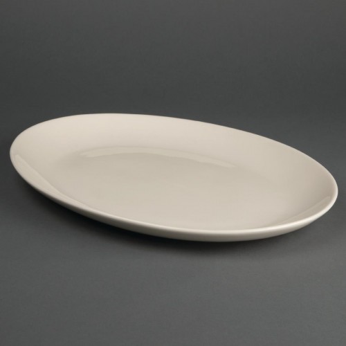 Olympia Ivory Oval Coupe Plates 330mm