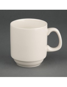 Olympia Ivory Stacking Mugs 285ml 10oz