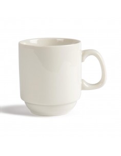Olympia Ivory Stacking Mugs 285ml 10oz 2