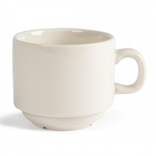Olympia Ivory Stacking Tea Cups 206ml 7.5oz