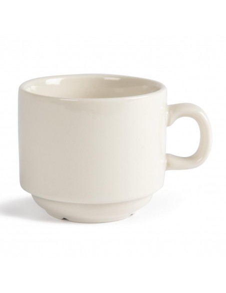 Olympia Ivory Stacking Tea Cups 206ml 7.5oz