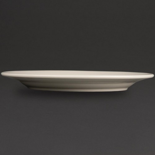 Olympia Ivory Wide Rimmed Plates 250mm