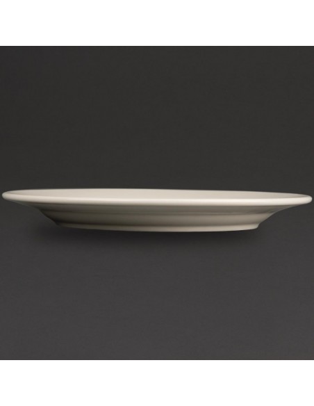 Olympia Ivory Wide Rimmed Plates 250mm