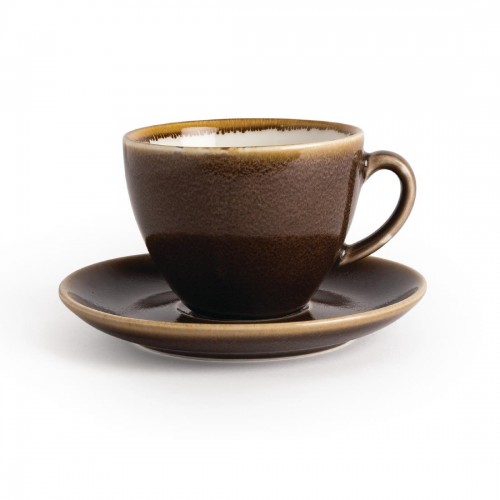 Olympia Kiln Cappuccino Saucer Bark 140mm