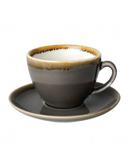 Olympia Kiln Cappuccino Saucer Smoke 140mm