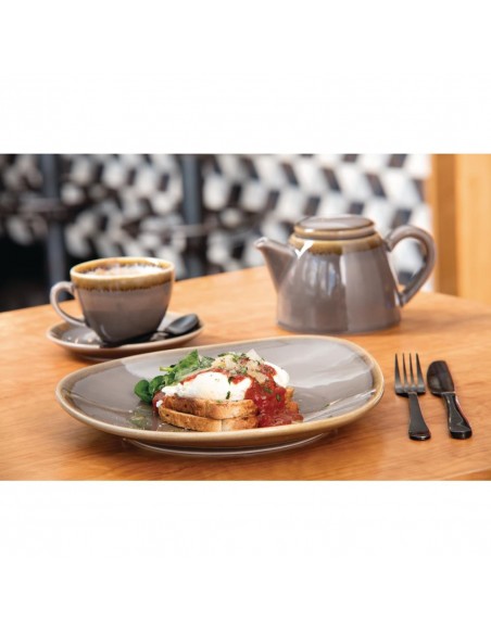 Olympia Kiln Cappuccino Saucer Smoke 140mm